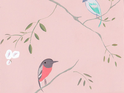Bird Paper birds illustration leaves wallpaper