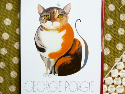 Georgie cat georgie porgie handmade illustration painted