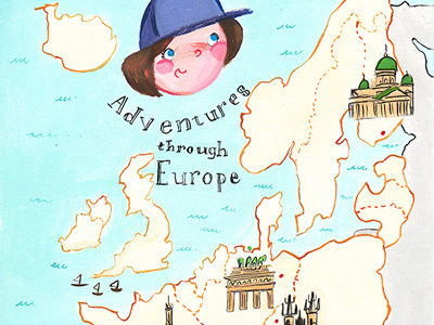 Adventures through Europe adventure blue boats europe germany hat map ocean poland sea water