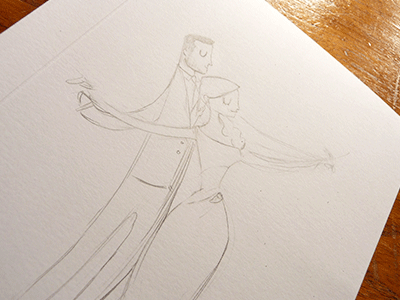 Happy Couple Sketch couple hand drawn sketch wedding