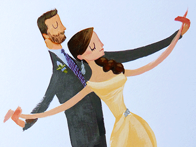 Happy Couple Illustration couple fancy happy illustration wedding