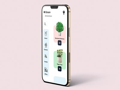 PlantStore App 3d graphic design illustration nature