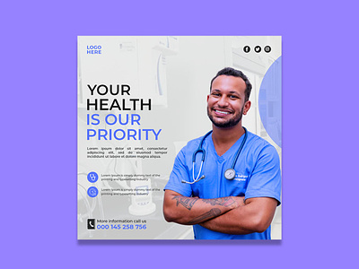 Medical Social media post, Instagram Post Design