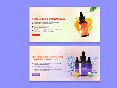 Vitamin serum web banner design