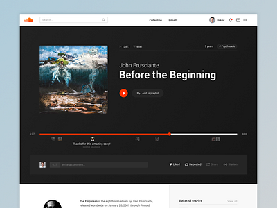 Soundcloud Song Layout — UI Challenge