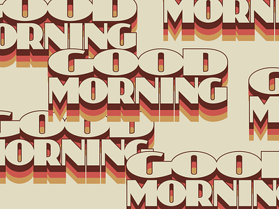 Good Morning / retro style typography 3d brand branding design graphic design illustration logo minimal typography vector