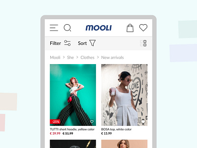 Fashion Store UI Design app design figma graphic design mobile ui ux vector