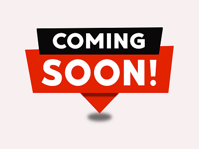 Coming soon tag, banner, business branding design graphic design typography vector