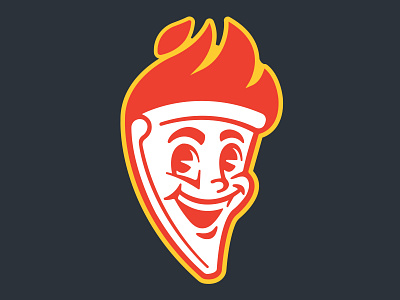 emblem "pizza face" branding brown design graphic design hot pepper illustration logo pizza vector