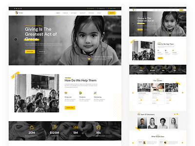 charity landing page Design