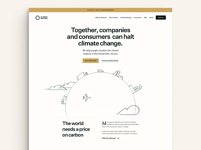 Climate Neutral Version 2 carbon climate emissions global globalwarming globe green neutral planet website website design