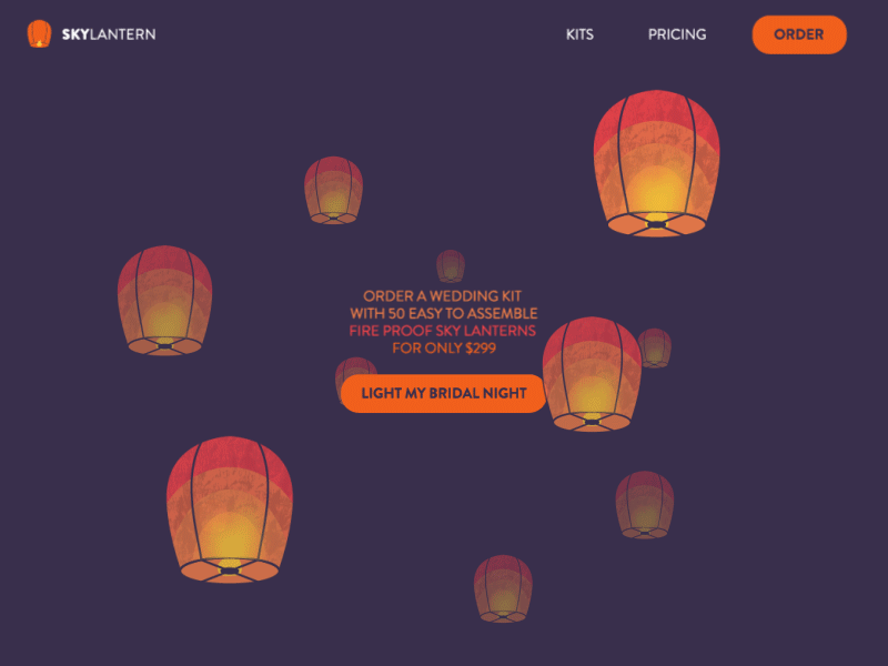 Day #003 - Landing Page daily ui landing lantern page sky uiux