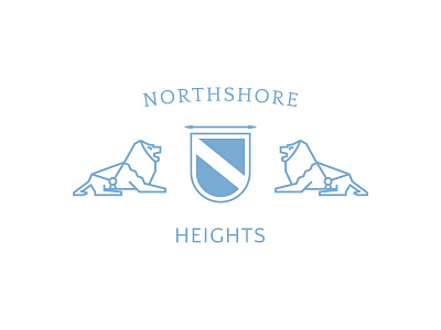 Northshore Heights #1 development heraldry lions new homes shield