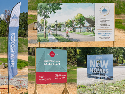 Northshore Heights Signage community development directional feather flag new homes signage