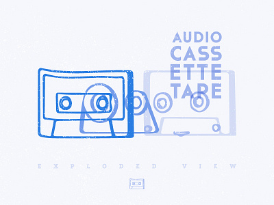 Cassette Tape audio cassette exploded view tape