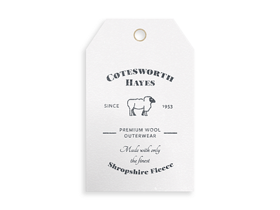 Cotesworth Hayes clothes sheep tag wool