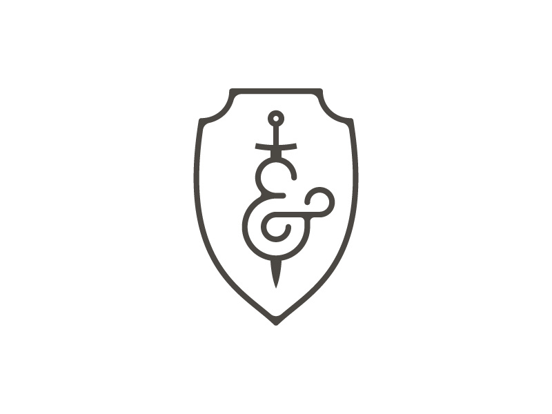 Sword And Shield thirty logos badge ampersand shield sword