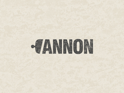 Cannon cannon gun logo wordmark