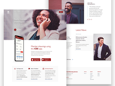 Centralized Showing Service - Home Page Speed Re-design css home page real estate realtor showings website