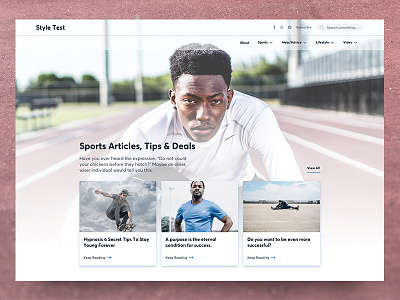 Style Test - 2 articles sports thumbnails uiux website