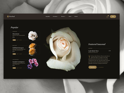 #designabovethefold ep.2 - Florist bouquet bouquets e commerce ecommerce florist flower flowers header hero website website design