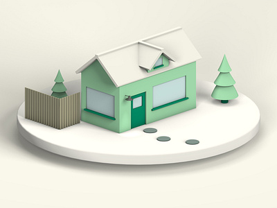 3D House 3d 3d art 3d illustration home house houses