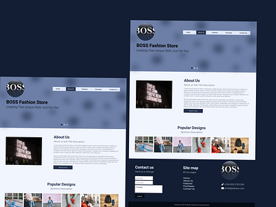 Fashion Website About Us page branding fashion logo product design ui