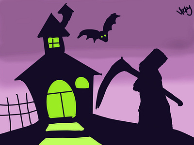 spook town design illustration