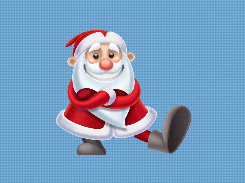 Happy New Year! animated animation cartoon character christmas dance dancing gif moves new year santa