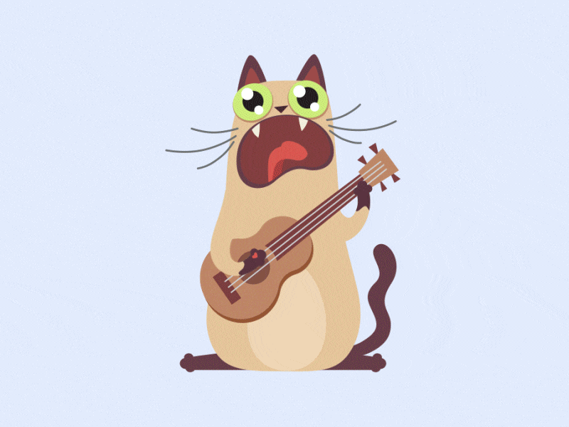 Animated cat stickers for  by Elena Selivanova for OK on Dribbble