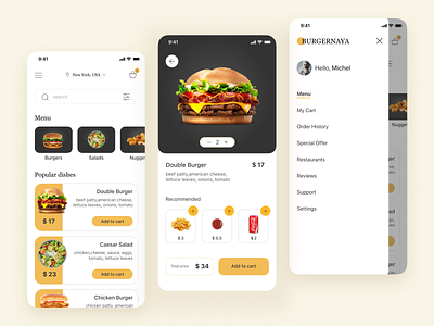 Food Delivery App app cart delivery design food food delivery restaurant icon order restaurant typography ui ux