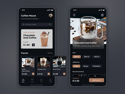 Coffee House App app buycoffee cafe cart catalog coffee drink menu order restaurant
