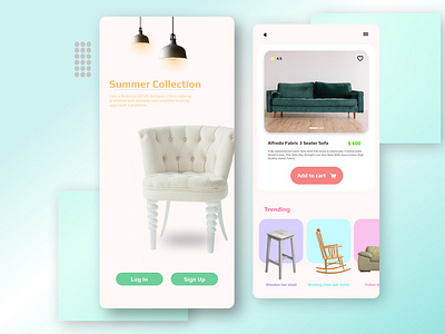 Modern Furniture App Interface app branding design graphic design interface ui user experience user interface ux web designs
