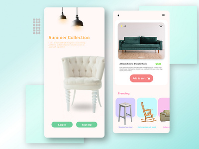 Modern Furniture App Interface