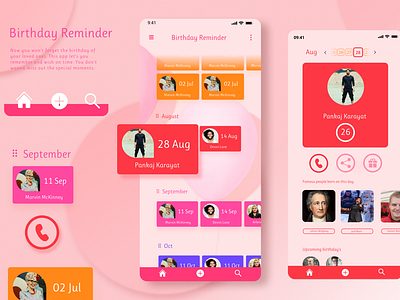 Birthday Reminder App Interface