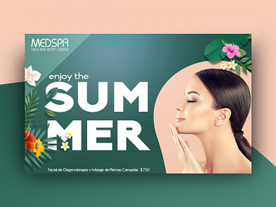 Medspa Flyer beauty facial promo spa. summer