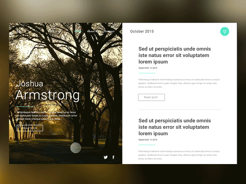 Blog Concept animation blog desktop gif post ui ux website