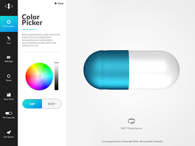 3D Capsule Webapp 3d dashboard desktop threejs webapp