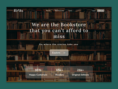 Daily UI 003 - Landing Page books
