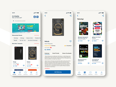 Re Desain Gramedia Mobile App - E Book Online book buku online course desain e book e book mobile e book online gramedia mobile app perpusnas re desain ui ux