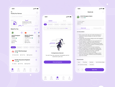 Job Vacancy App appdesign dailyinterface dribbble dribbbleshot jobvacancy madewithfigma ui gradient uidesign uidesignpatterns uiinspiration uiinteraction uitrends uiux uiuxdesign uiuxmaster userinterface uxbrainy uxdesign webdesign websitedesign