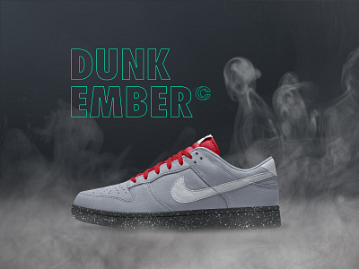 Nike Dunk "Ember" concept design nike product design shoe design smoke sneaker art