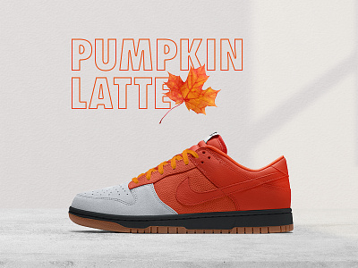 Nike Dunk "Pumpkin Latte" concept concept art nike nike dunk product design shoe design sneaker sneaker art