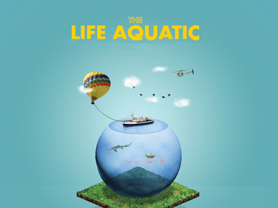 Life Aquatic film photoshop wes anderson whimsical