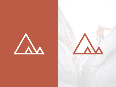 Crag Supply Logo climbing icon identity logo mark mountain orange triangle vector