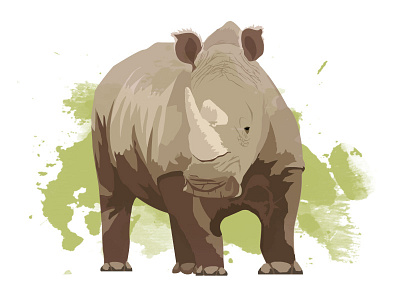 African Rhino africa african animal horn mammal rhino splat tusk