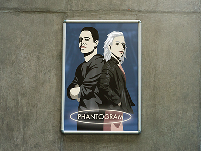 Phantogram Vector Full View artisit band dark eyes face illustration phantogram poster shadows vector