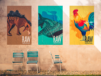 RAW Artist Feature animal chicken gallery pop poster raw showcase vector wall whale