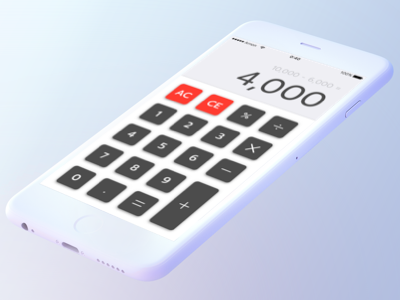 MiniCal calculator design ui