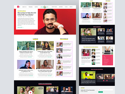 Blog Page: Influencers bhuvan bam blog blog page blogs design featured figma home home page home screen influencer infuencers landing page landing screen logo ui ux youtube youtuber